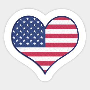 Stars and Stripes Heart Sticker